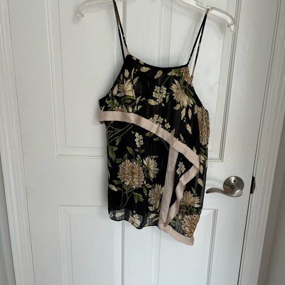 BCBGMaxAzria Garden Floral-Print Handkerchief Top Size Small - Picture 7 of 11